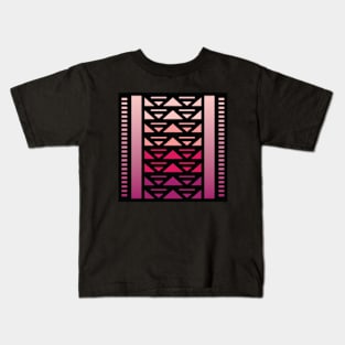 “Dimensional Flow” - V.5 Red - (Geometric Art) (Dimensions) - Doc Labs Kids T-Shirt